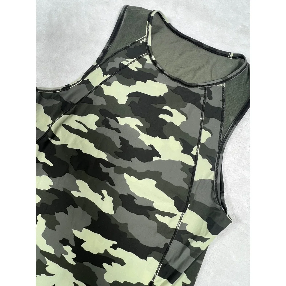 Lululemon Tank Top Sleeveless Camo Print Athletic Activewear Top Size 6‎